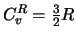 $C_v^R = \frac{3}{2}R$